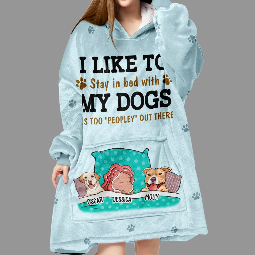 Stay In Bed - Personalized Custom Blanket Hoodie - Image 4