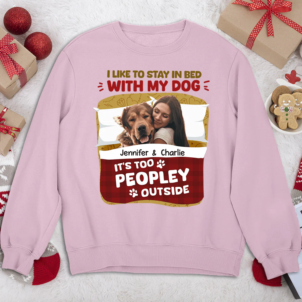 Stay Warm In Christmas Day Photo - Personalized Custom Sweatshirt - Image 3
