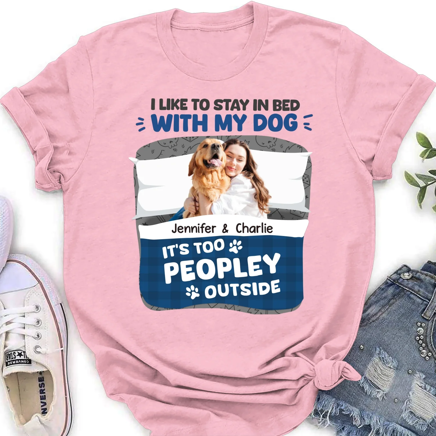 Stay Warm In Christmas Day Photo - Personalized Custom Women's T-shirt - Image 7
