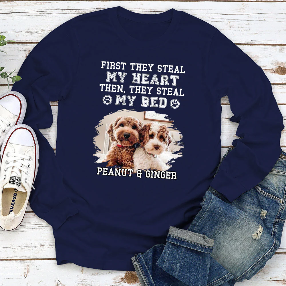 Steal My Heart First - Personalized Custom Long Sleeve T-shirt - Image 5