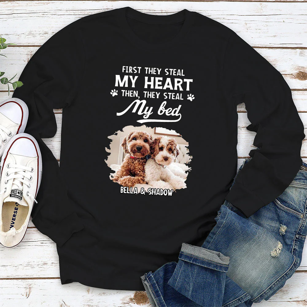 Steal My Heart - Personalized Custom Long Sleeve T-shirt - Image 5