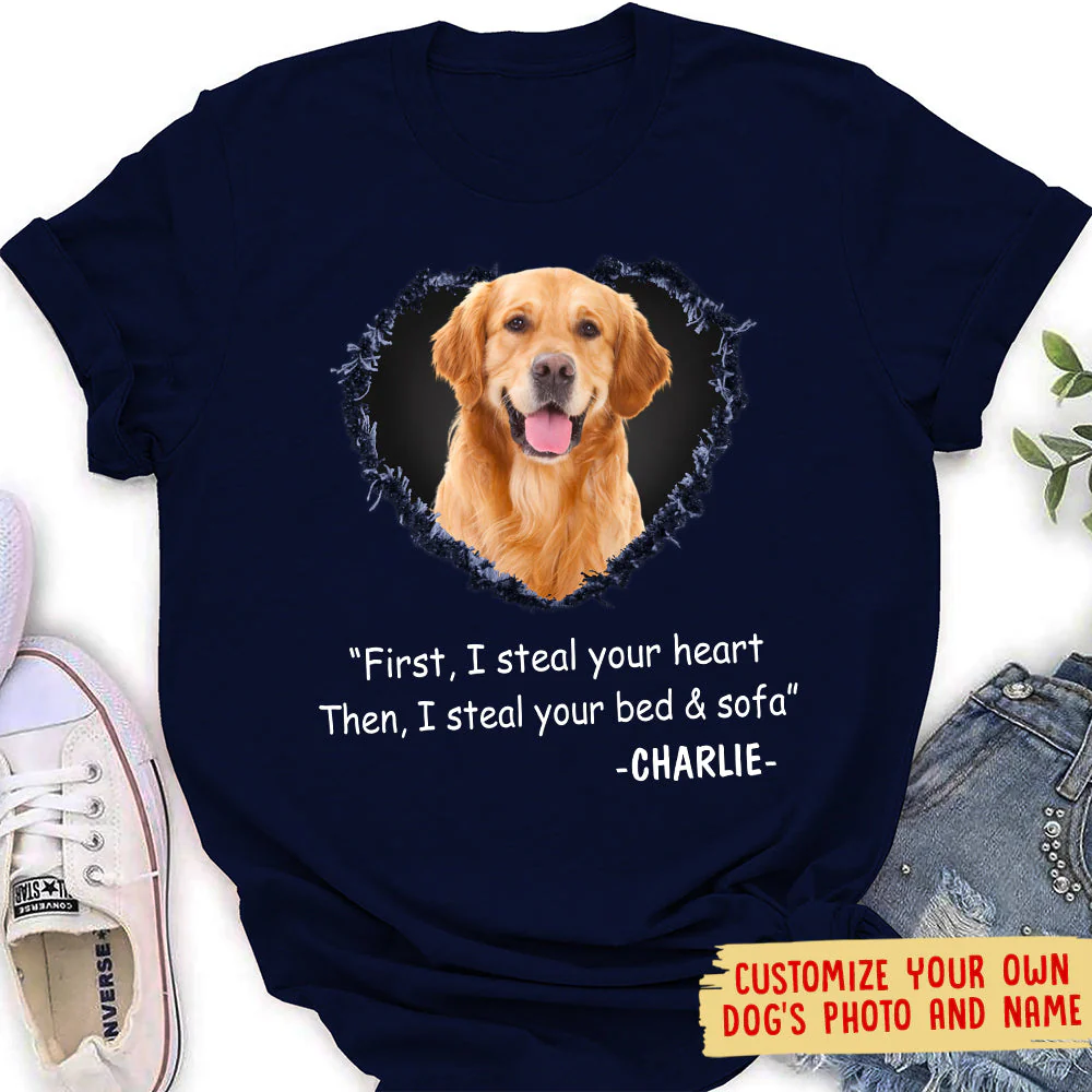 Steal Your Heart - Personalized Custom Photo Women's T-shirt - Image 4