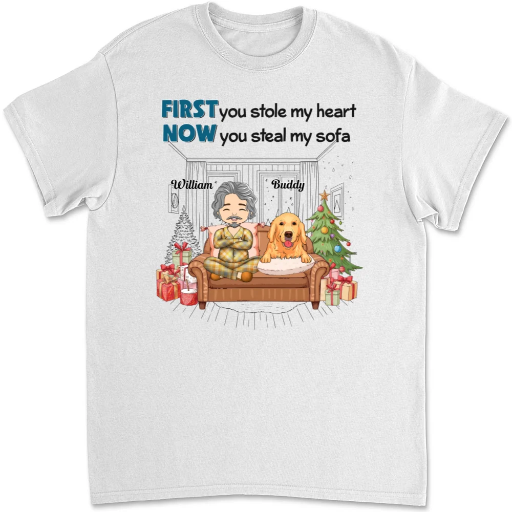 Stealing My Sofa - Personalized Custom Unisex T-shirt - Image 5