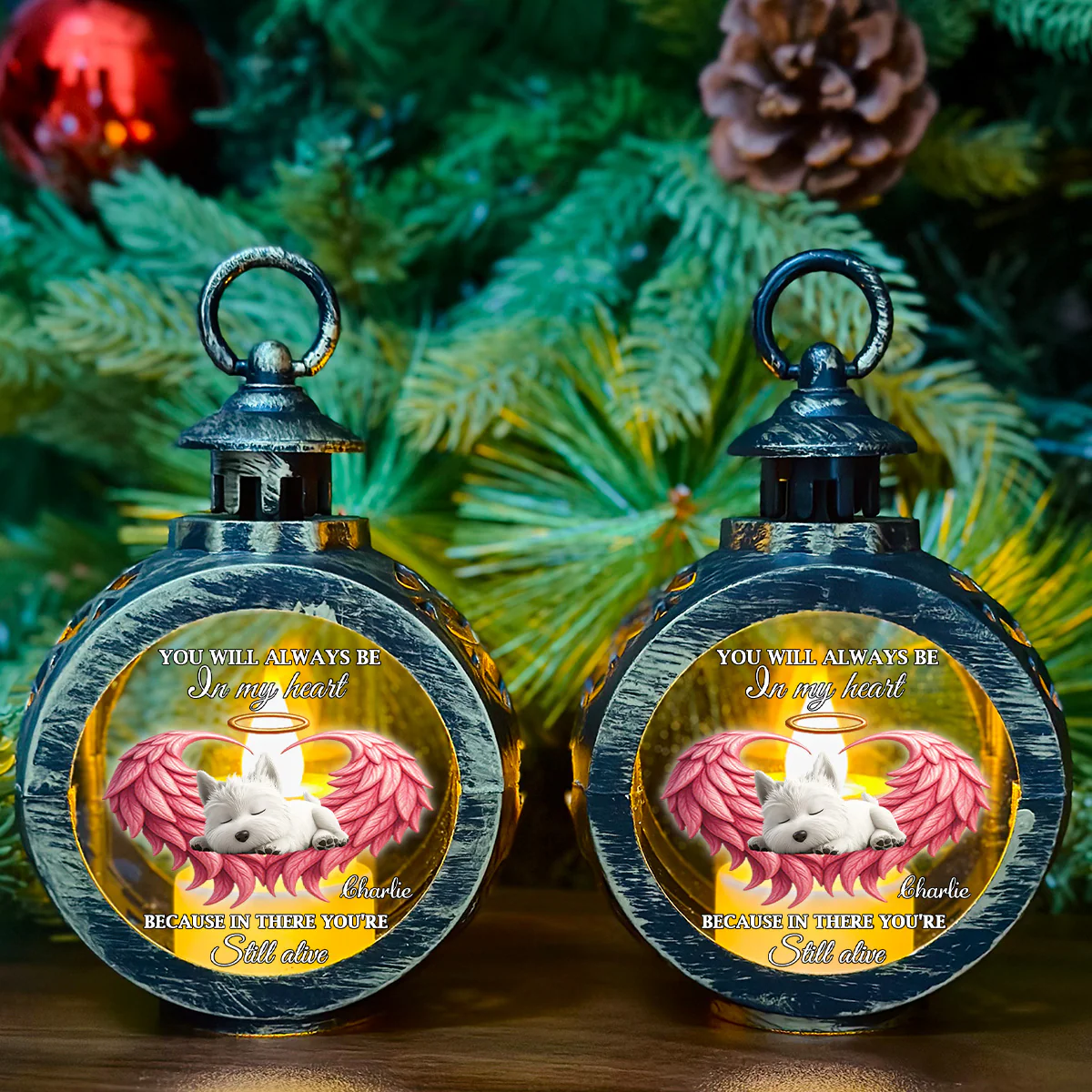 Still Alive - Personalized Custom Christmas Lantern - Image 6