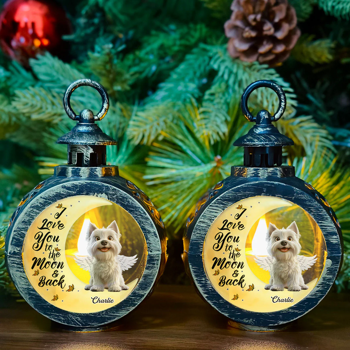 Still Think Of You - Personalized Custom Christmas Lantern - Image 2