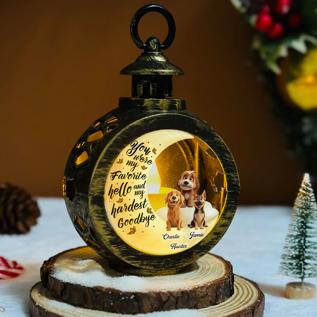 Still Think Of You - Personalized Custom Christmas Lantern - Image 3