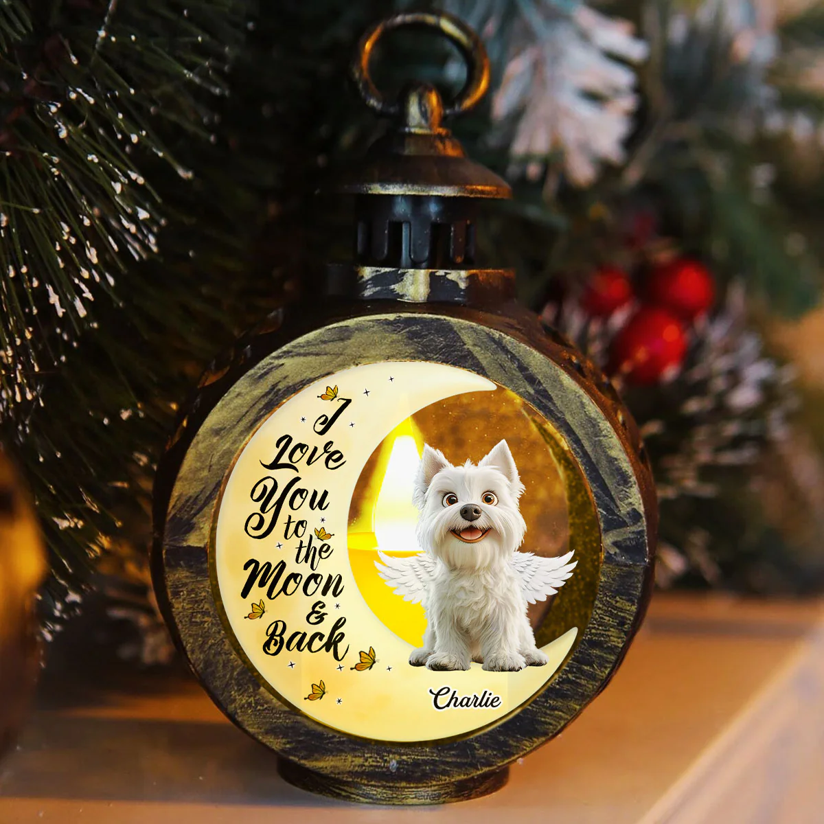 Still Think Of You - Personalized Custom Christmas Lantern - Image 4