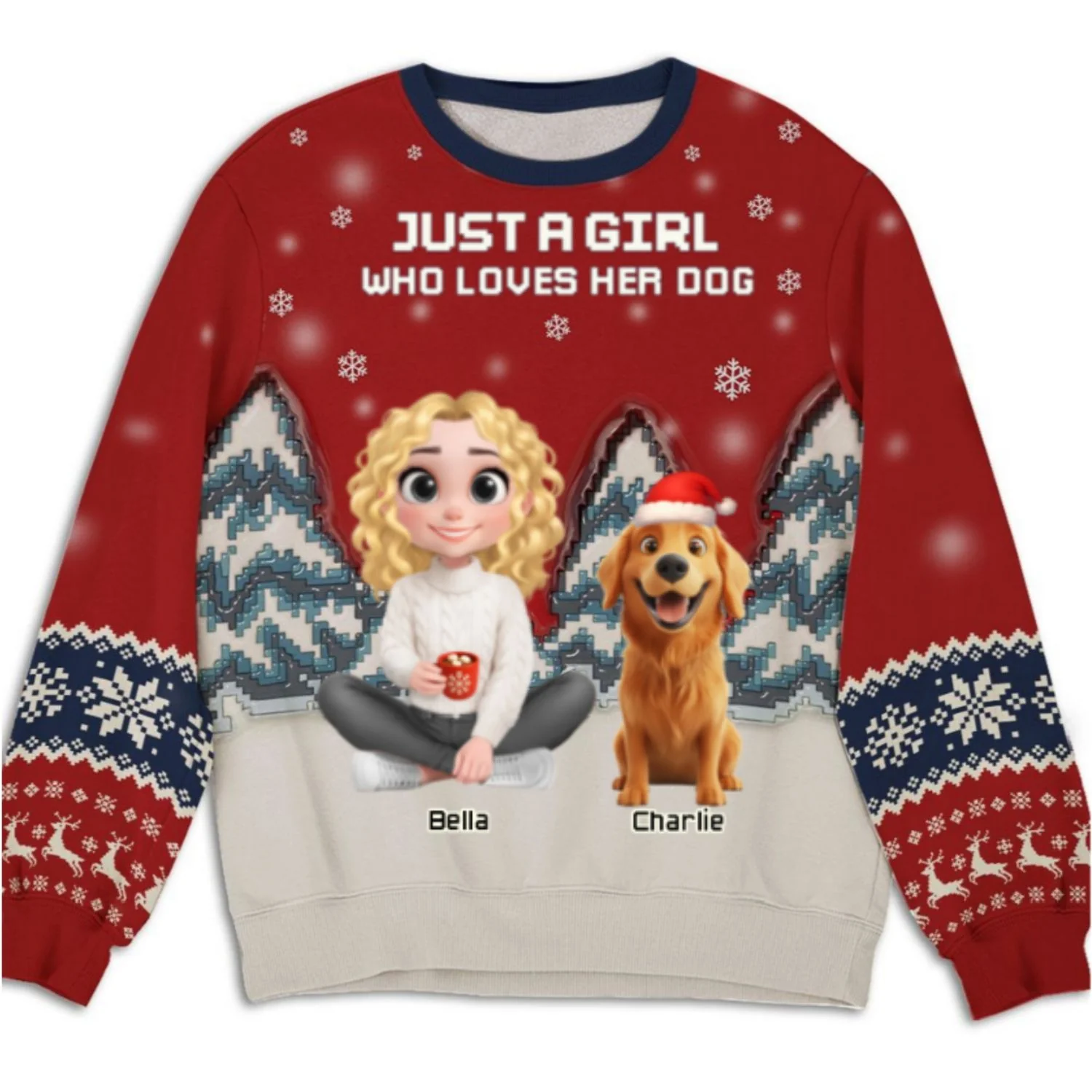 Stop Here With Us Santa - Personalized Custom All-Over-Print Sweatshirt - Image 4