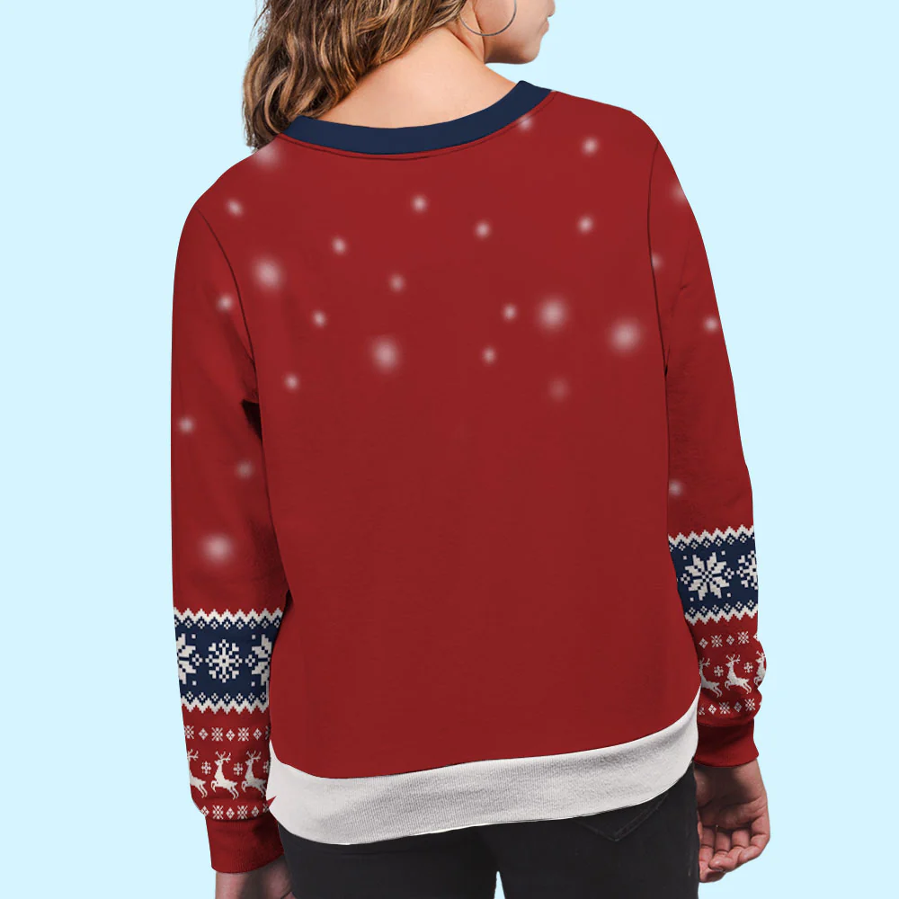 Stop Here With Us Santa Ver Pet - Personalized Custom All-Over-Print Sweatshirt - Image 4