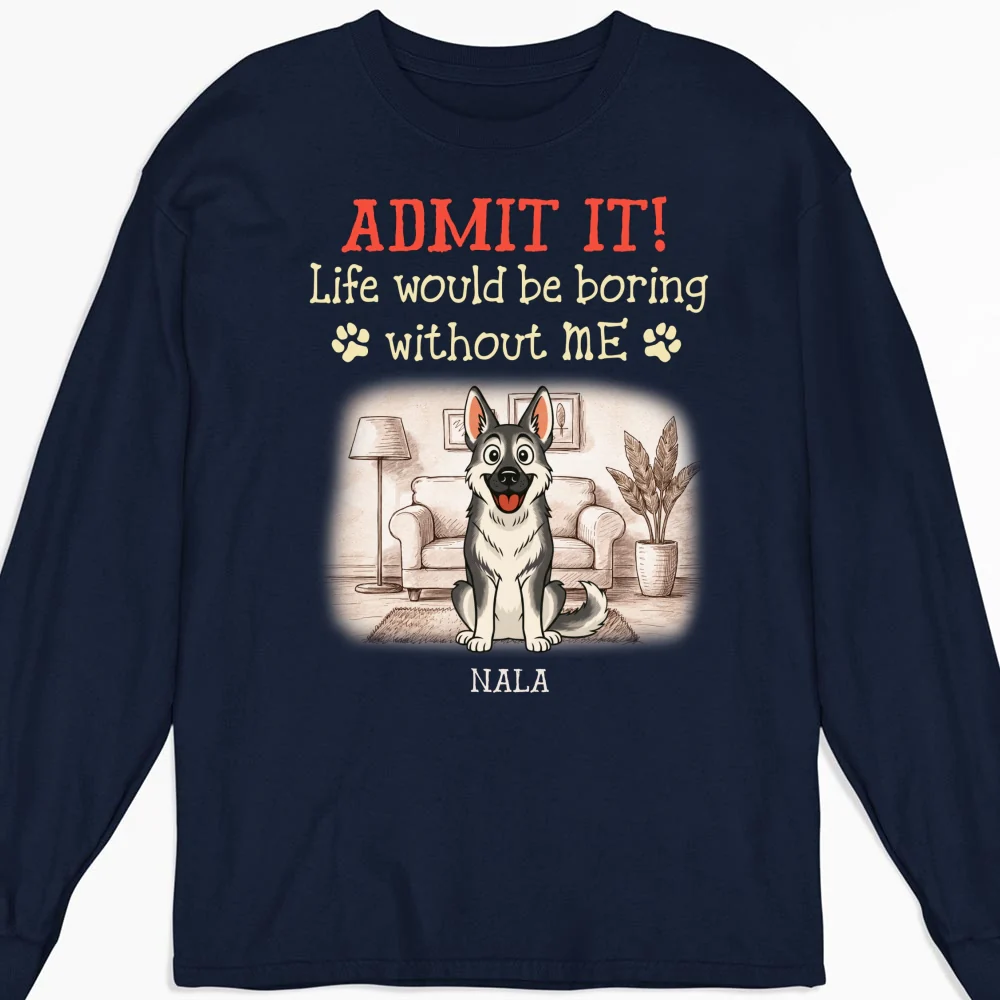 Storybook Dog Admits It - Personalized Custom Long Sleeve T-Shirt - Image 5
