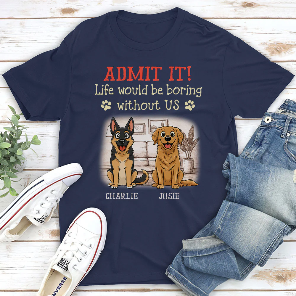 Storybook Dog Admits It - Personalized Custom Unisex T-Shirt - Image 2