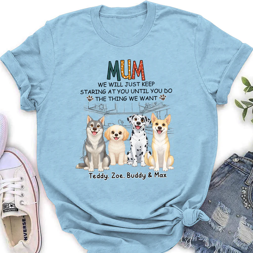 Storybook Dogs Keep Staring At You - Personalized Custom Women's T-Shirt - Image 4