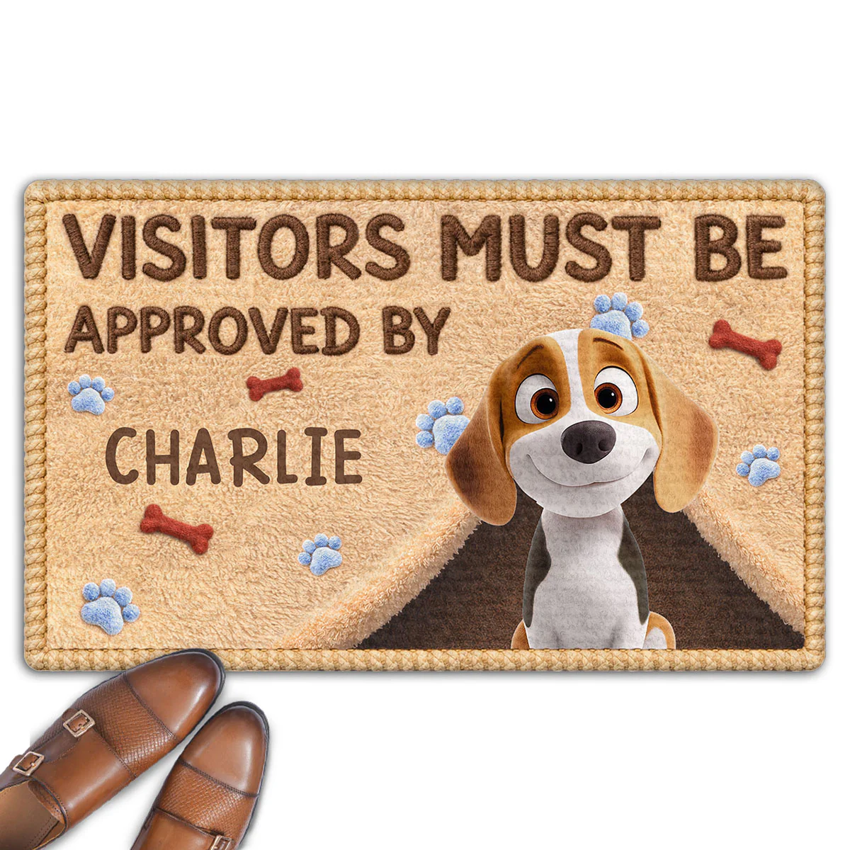 Stuffy Dogs And Visitors - Personalized Custom Doormat