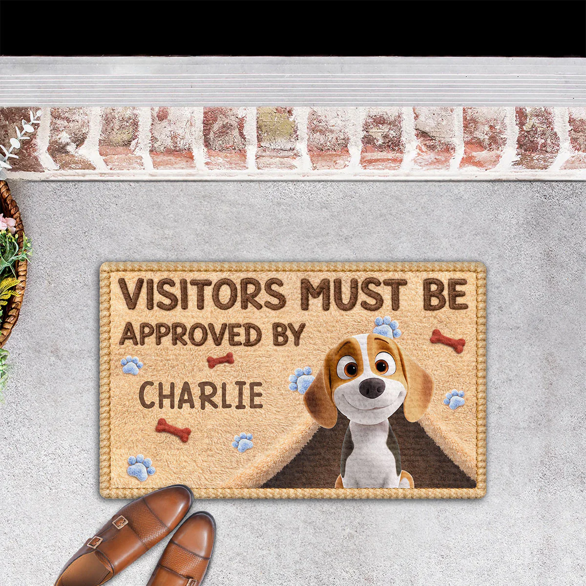 Stuffy Dogs And Visitors - Personalized Custom Doormat - Image 4