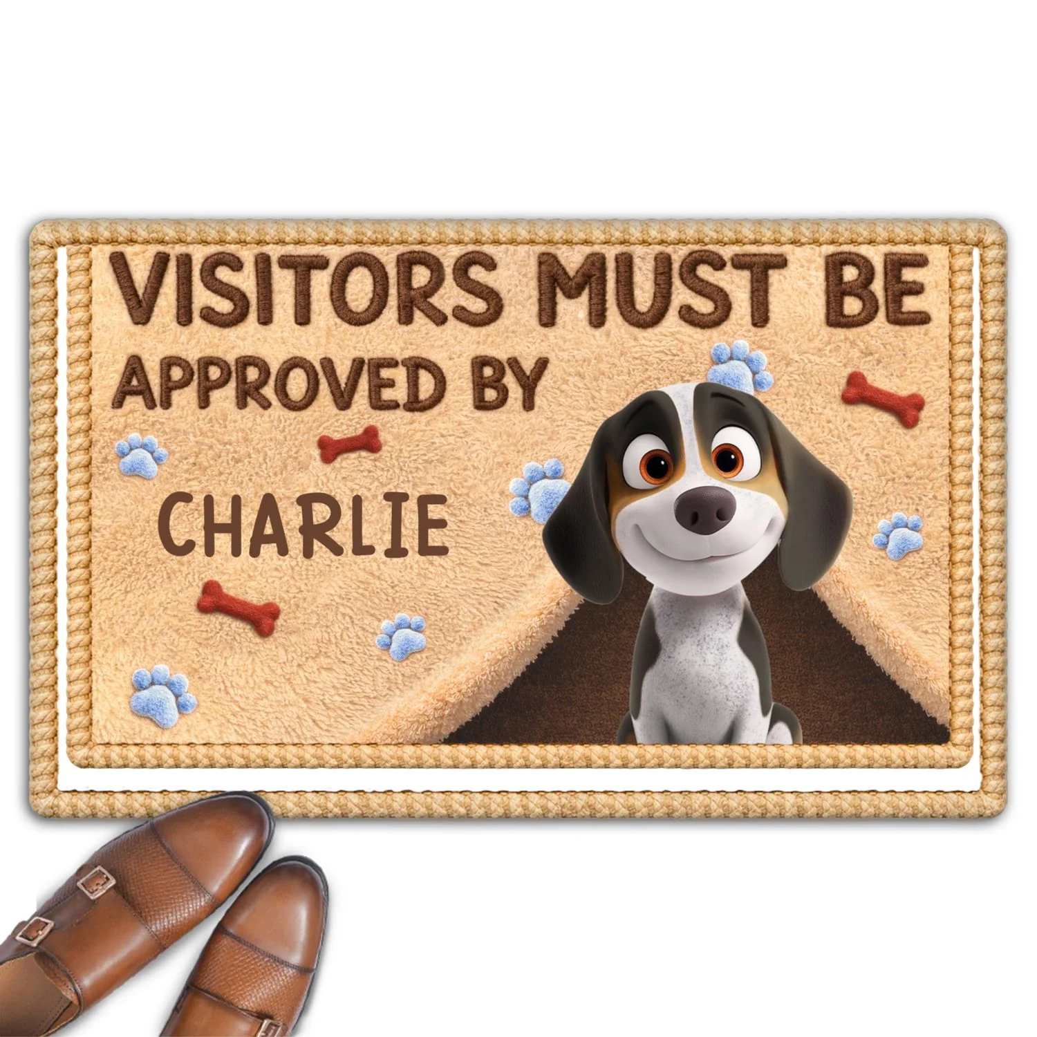 Stuffy Dogs And Visitors - Personalized Custom Doormat - Image 6