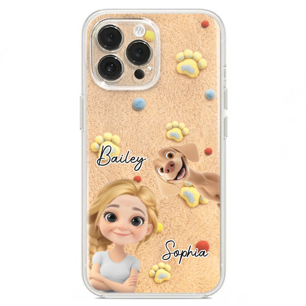 Stuffy Girl And Her Lovely Dogs - Personalized Custom 3D Effect Phone Case - Image 19