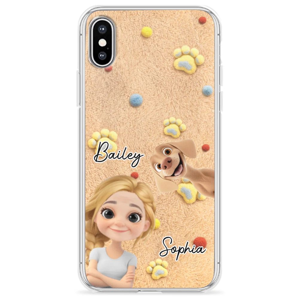 Stuffy Girl And Her Lovely Dogs - Personalized Custom 3D Effect Phone Case - Image 24