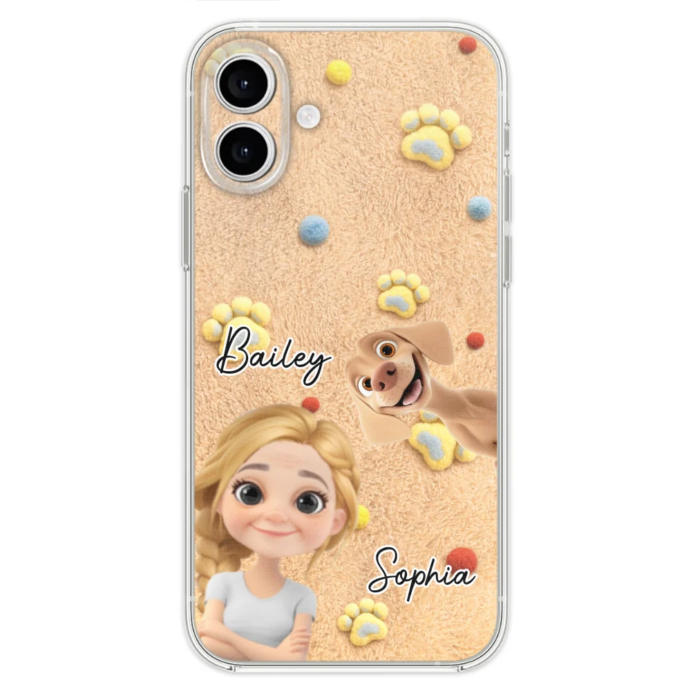 Stuffy Girl And Her Lovely Dogs - Personalized Custom 3D Effect Phone Case - Image 25