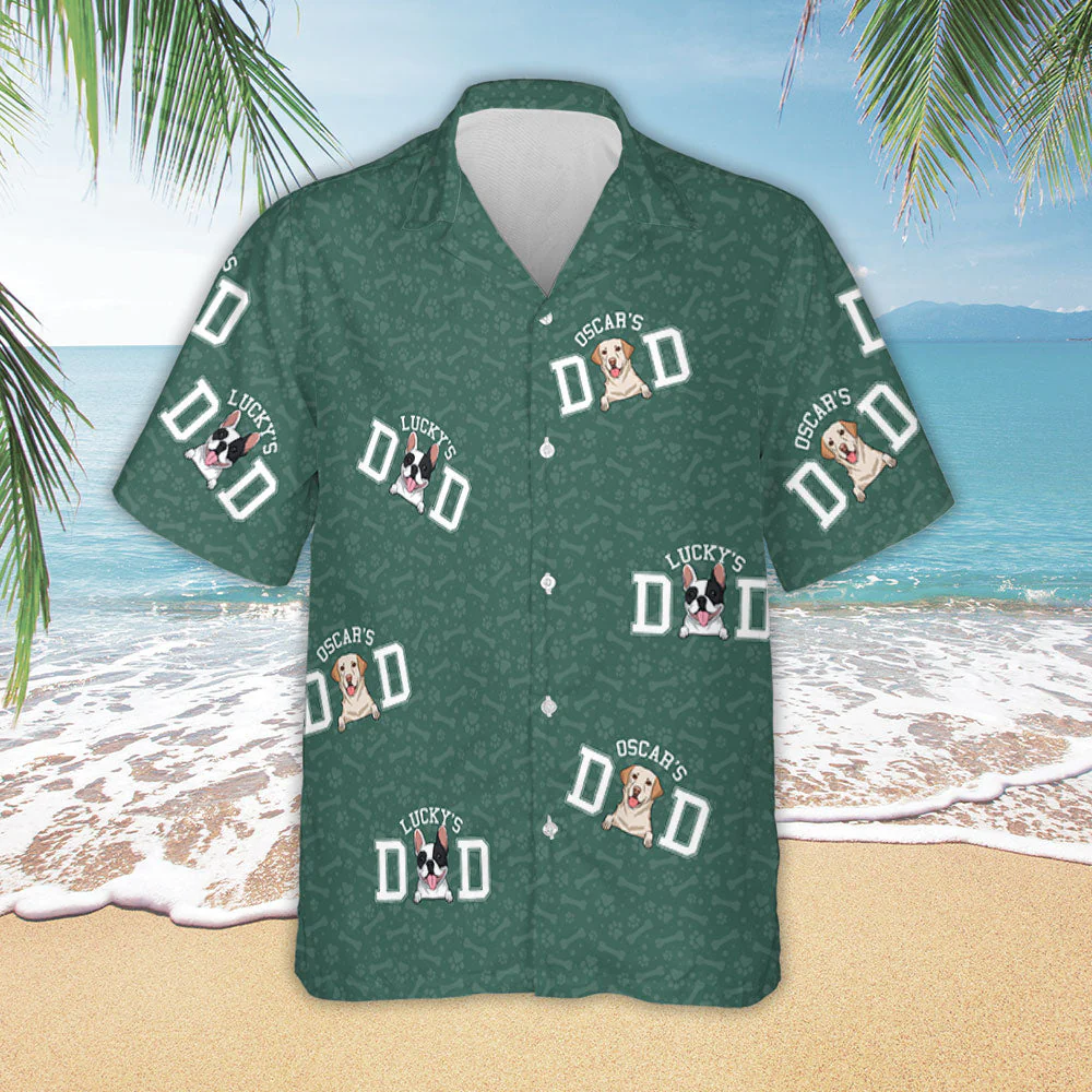 Summer Dog Dad Basic - Personalized Custom Hawaiian Shirt - Image 2