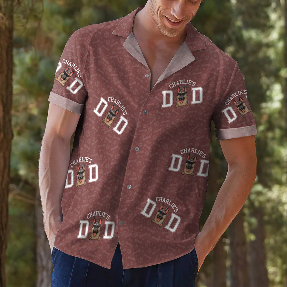 Summer Dog Dad Basic - Personalized Custom Hawaiian Shirt - Image 4