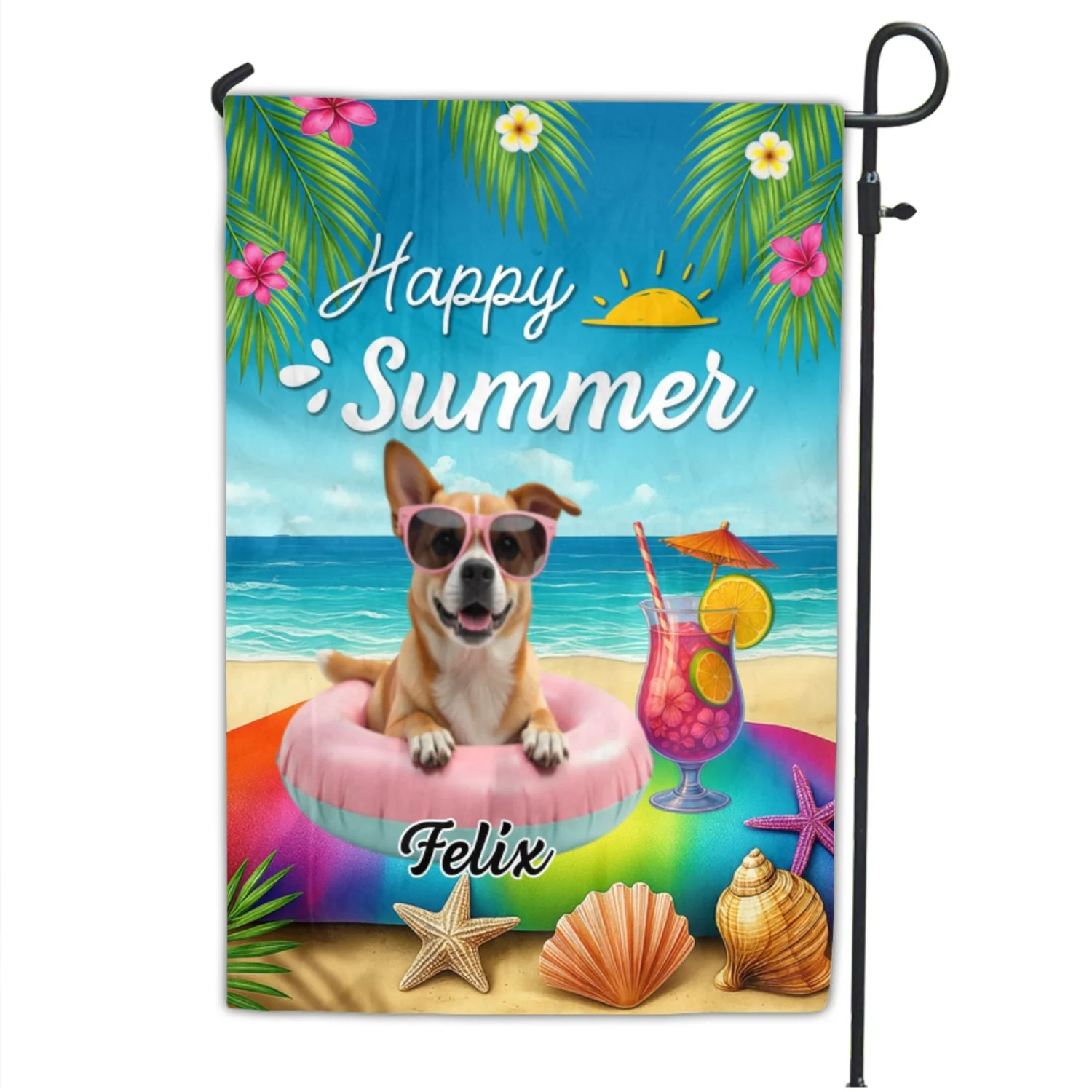 Summer Photo - Personalized Custom Flag - Image 2
