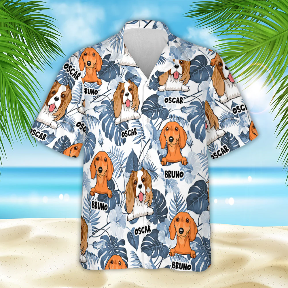 Summer Vacation Dog - Personalized Custom Hawaiian Shirt - Image 2
