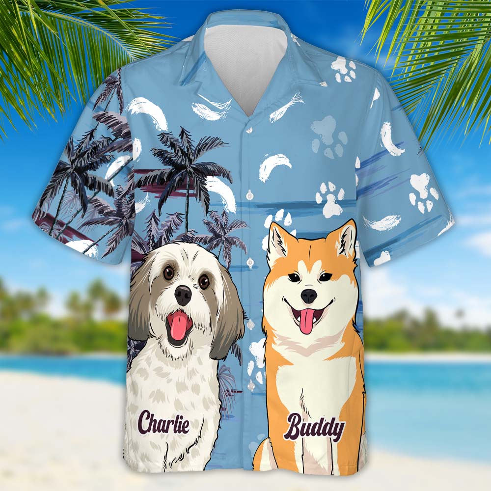 Summer Vacation Pet - Personalized Custom Hawaiian Shirt - Image 2
