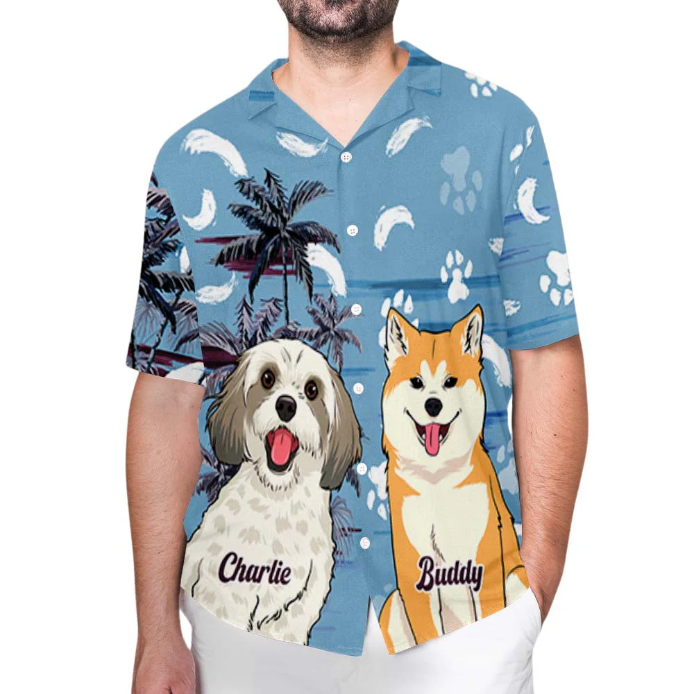 Summer Vacation Pet - Personalized Custom Hawaiian Shirt - Image 4