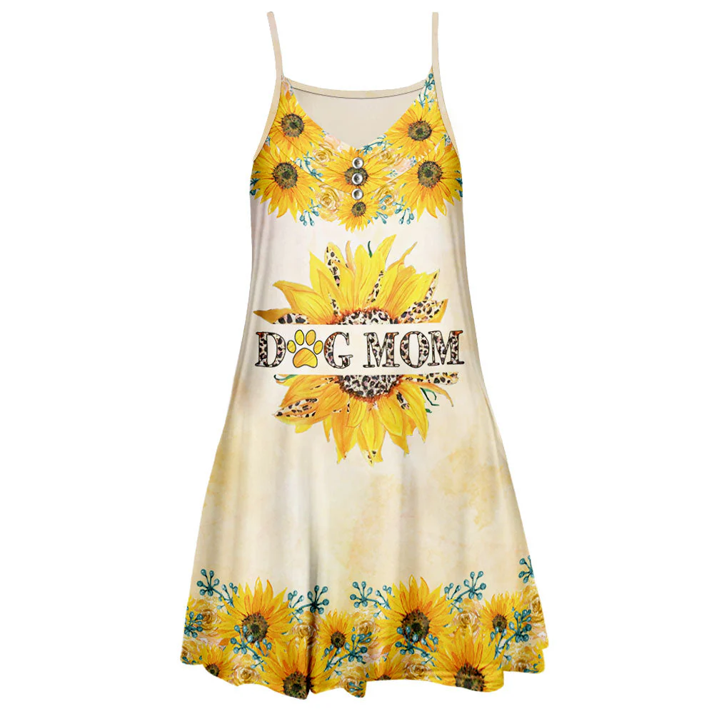 Sunflower Dog Mom - Strap Dress - Image 2