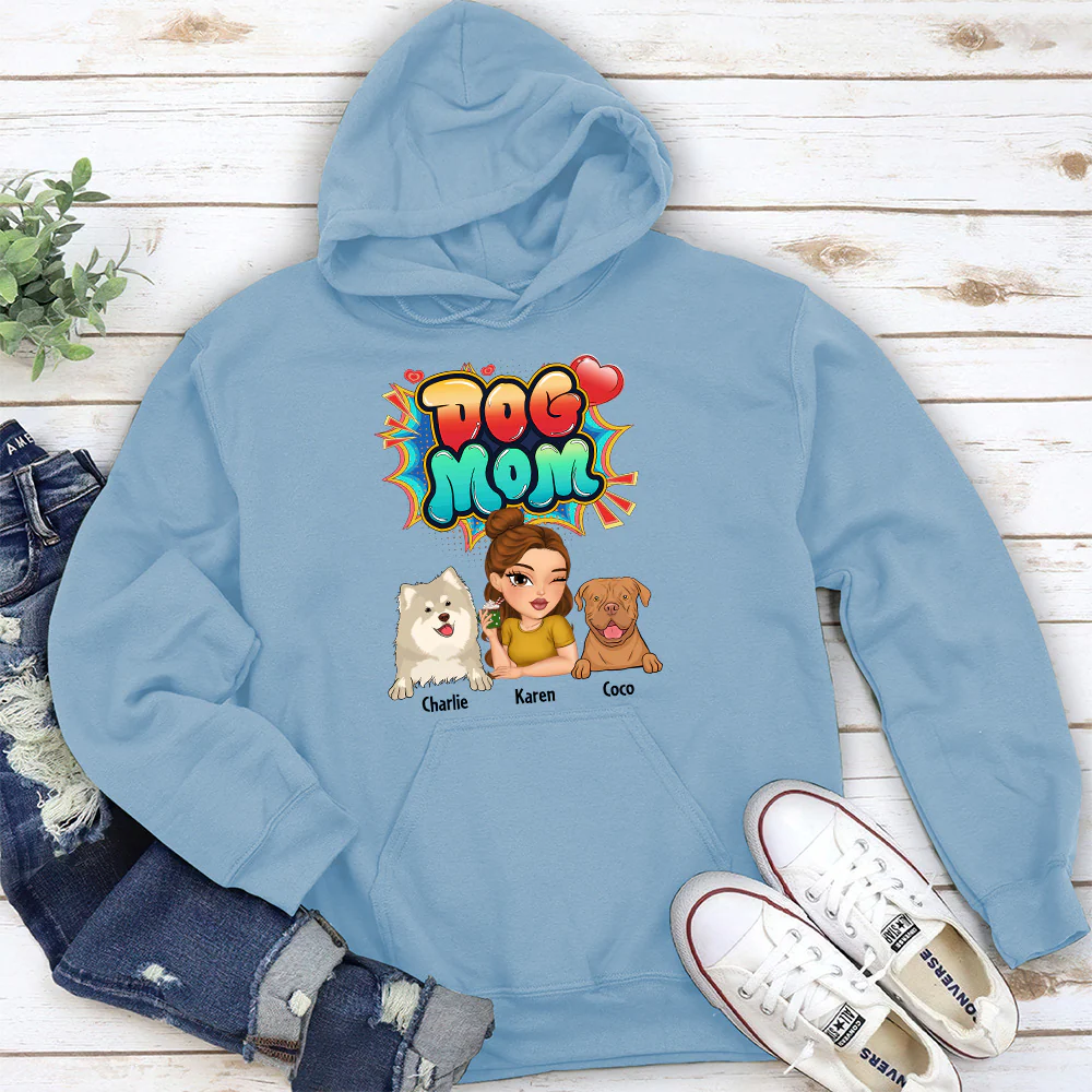 Sweet Dog Mom - Personalized Custom Hoodie - Image 2