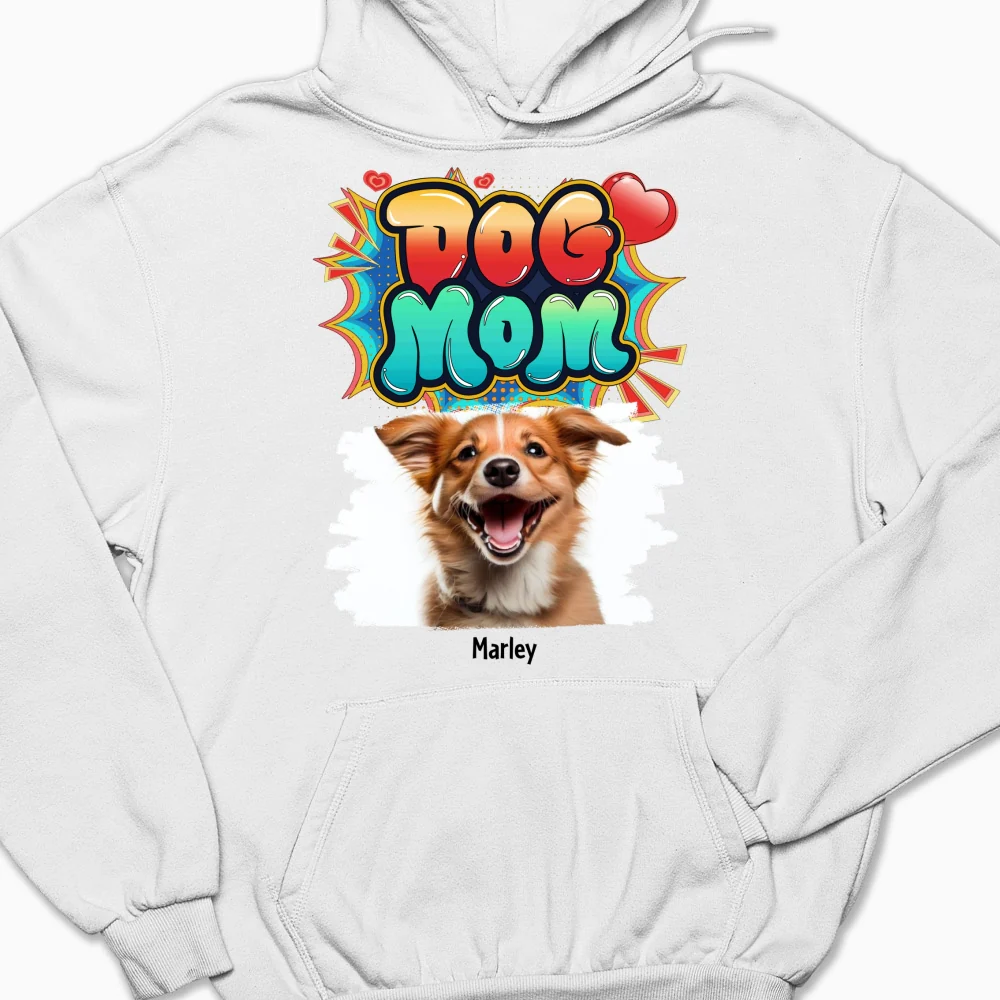 Sweet Dog Mom Photo - Personalized Custom Hoodie - Image 5