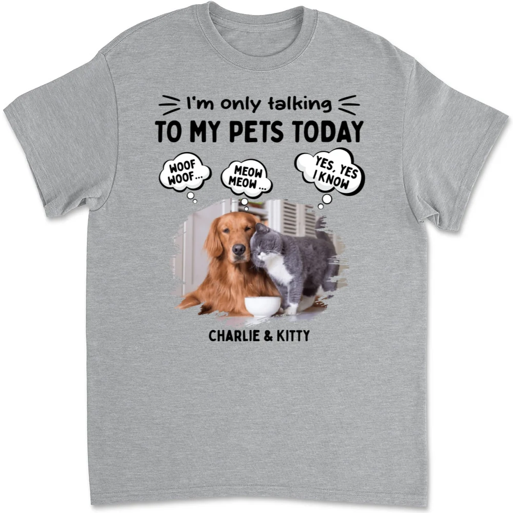 Talk To My Baby Photo Ver Pet - Personalized Custom Unisex T-Shirt - Image 3