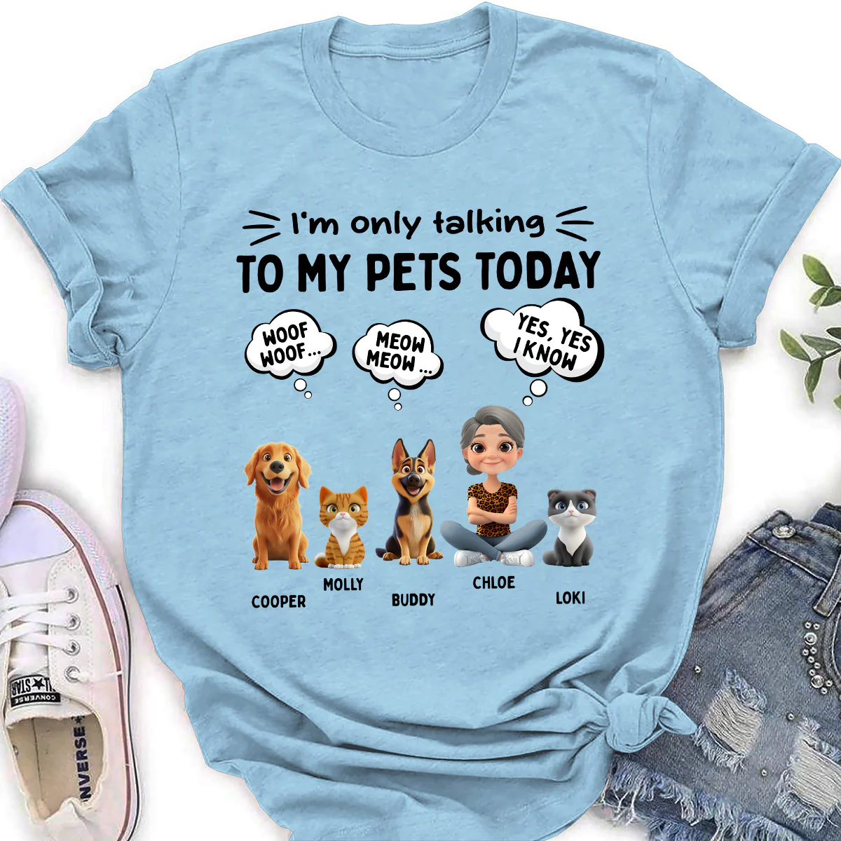 Talk To My Pet - Personalized Custom Women's T-Shirt - Image 4