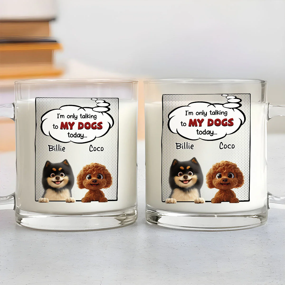 Talking About You - Personalized Custom Glass Mug - Image 3