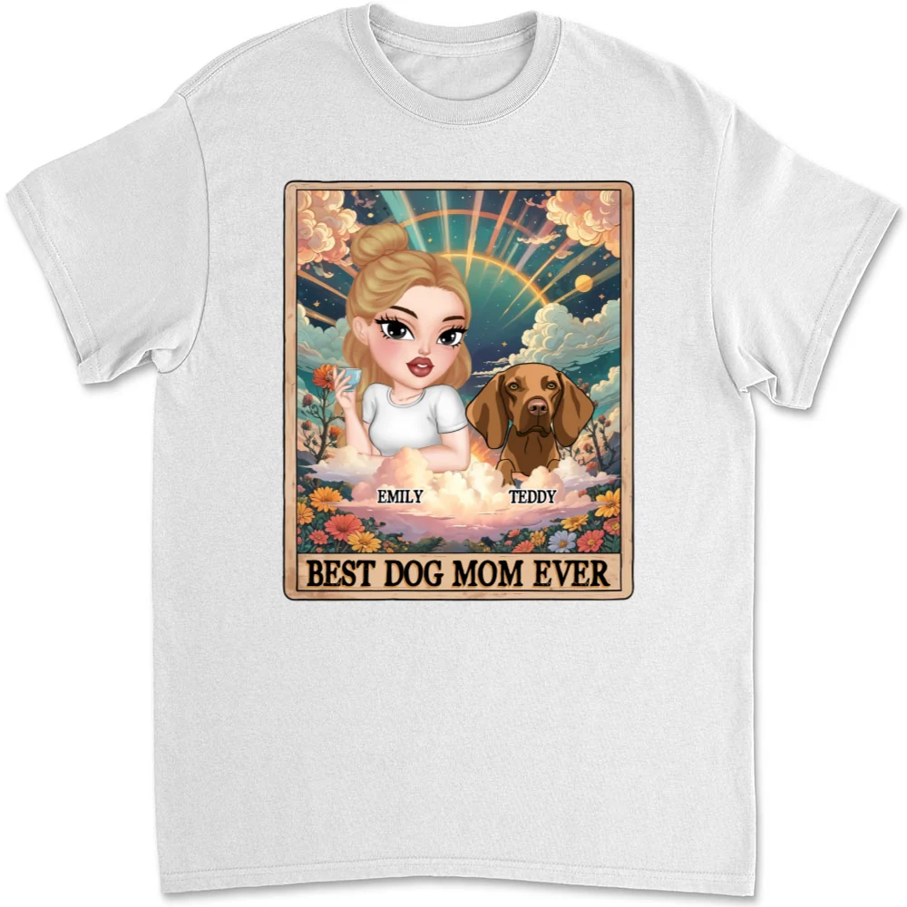 Tarot Dog Mom - Personalized Custom Unisex T-shirt - Image 5