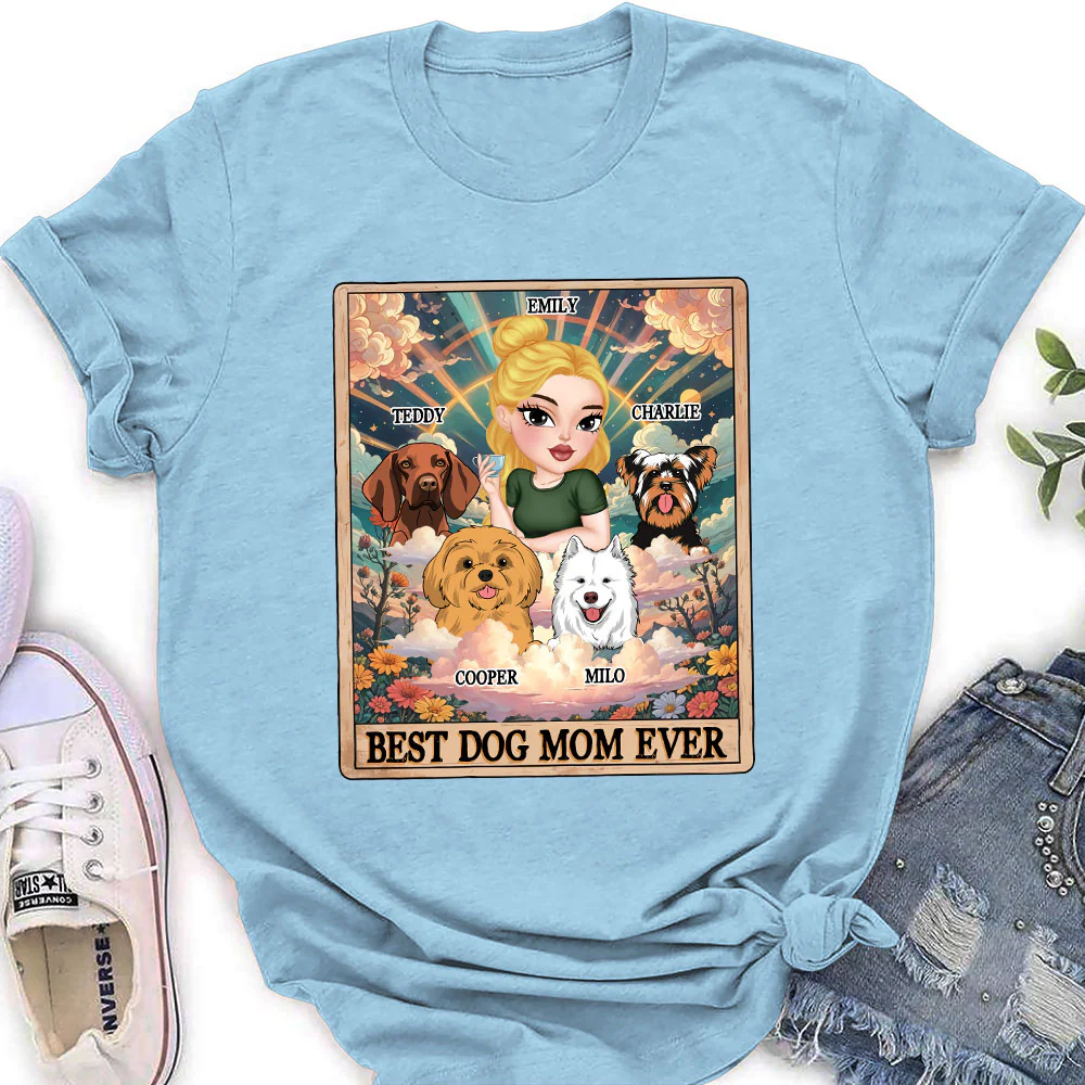 Tarot Dog Mom - Personalized Custom Women's T-shirt - Image 5