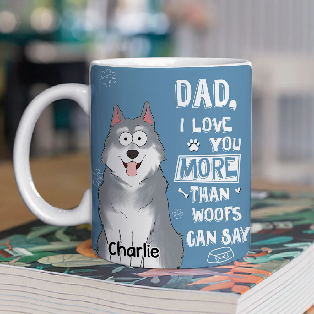 Than Woofs Can Say - Personalized Custom Coffee Mug - Image 2