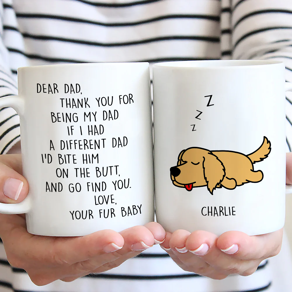 Thank For Being My Dog Mom Dad - Personalized Custom Coffee Mug - Image 2