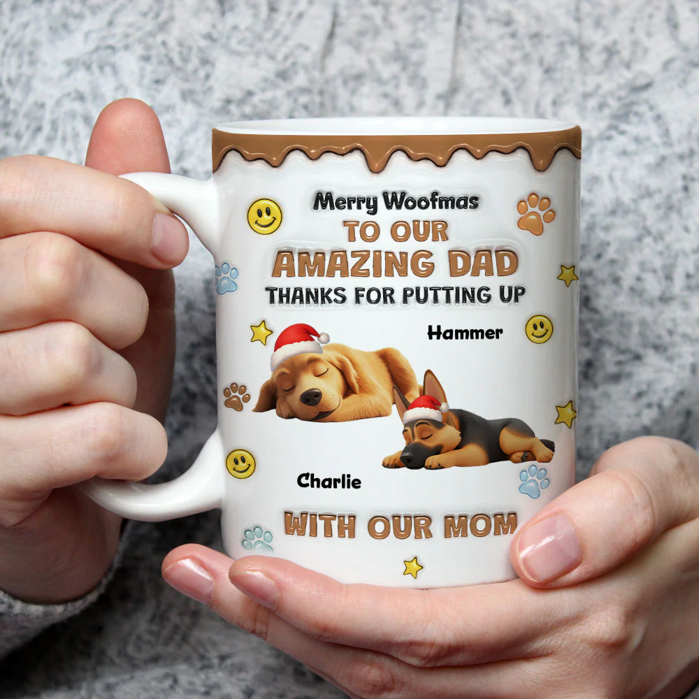 Thank You For All Things Dad - Personalized Custom 3D Inflated Effect Mug - Image 3