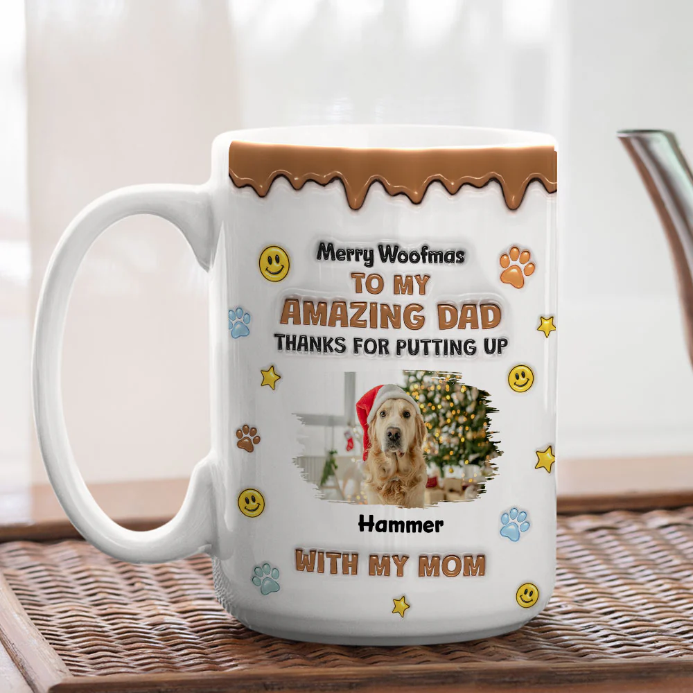 Thank You For All Things Dad Photo - Personalized Custom 3D Inflated Effect Mug - Image 2