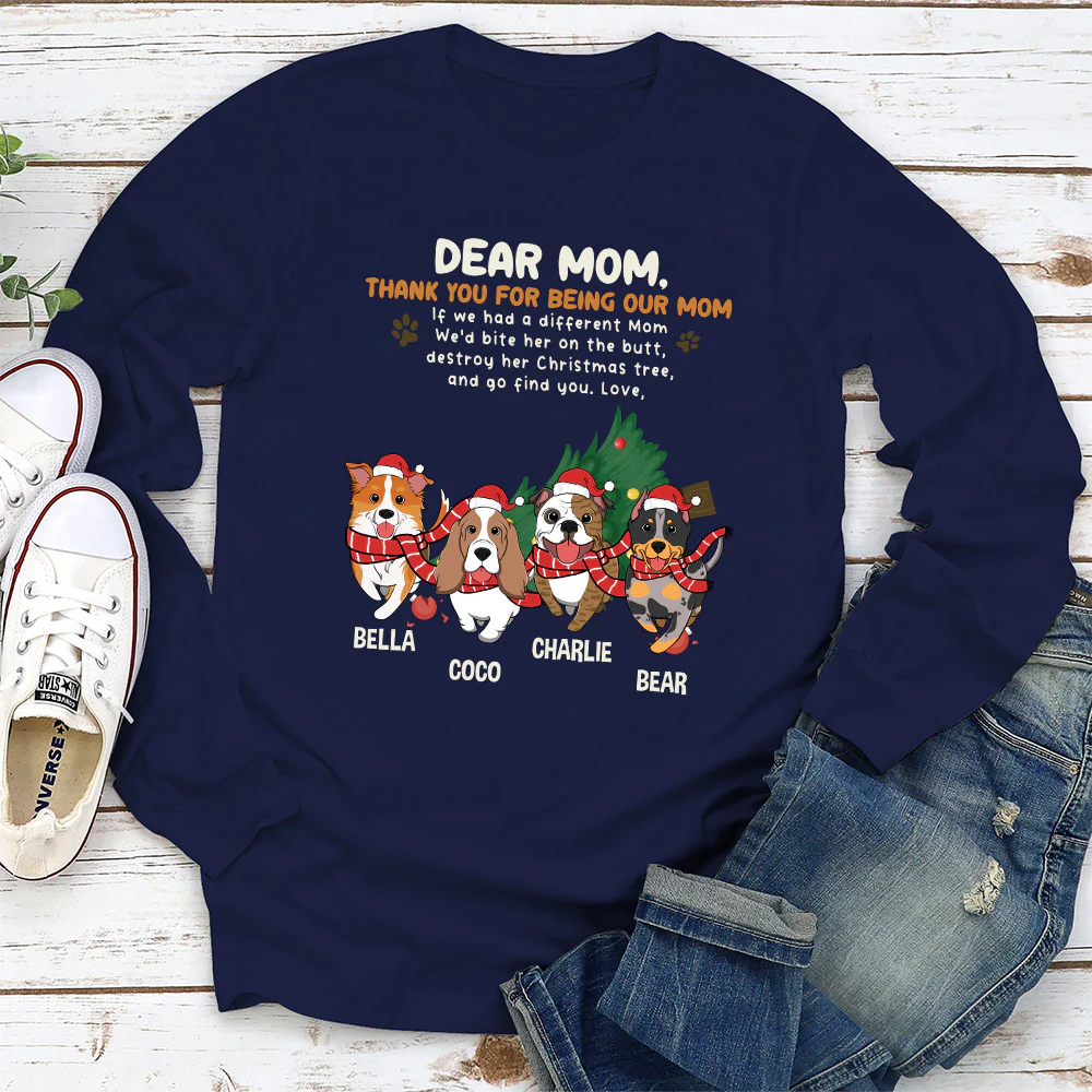 Thank You For Being My Dad Mom - Personalized Custom Long Sleeve T-shirt - Image 3