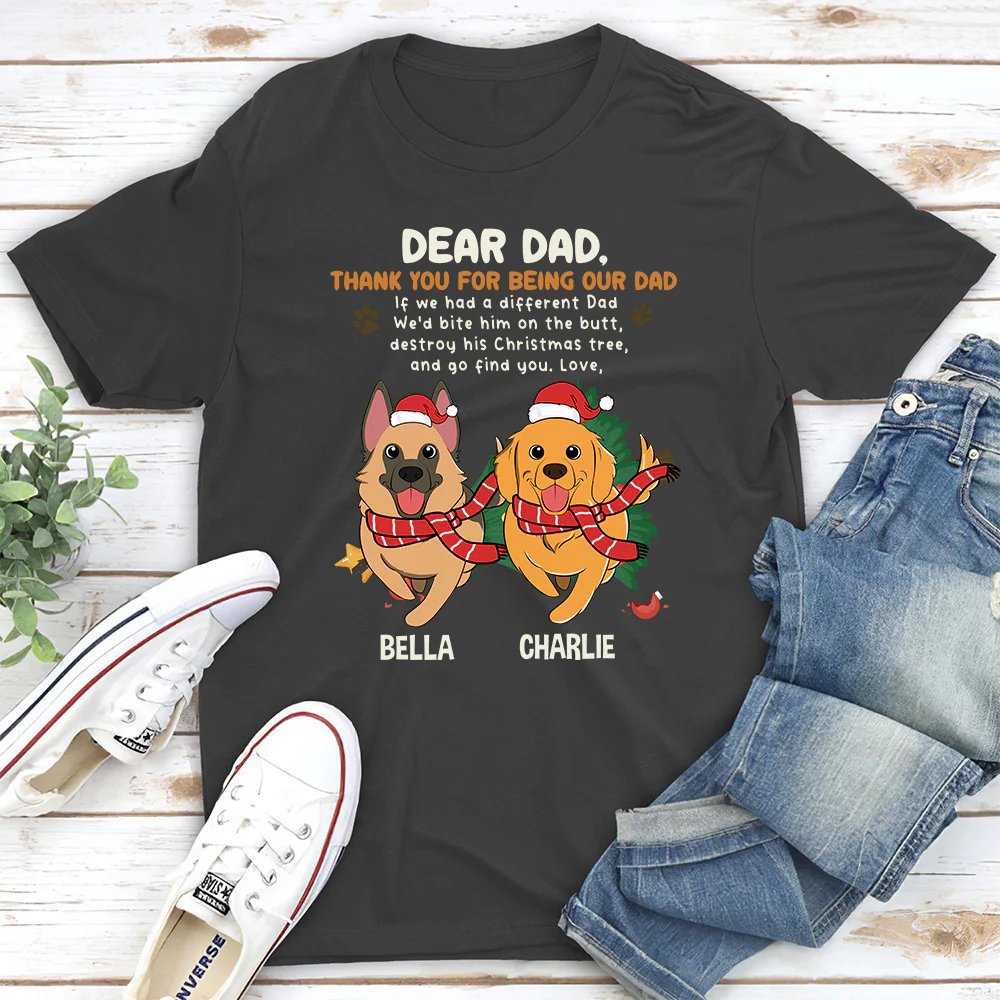 Thank You For Being My Dad Mom - Personalized Custom Unisex T-shirt - Image 3