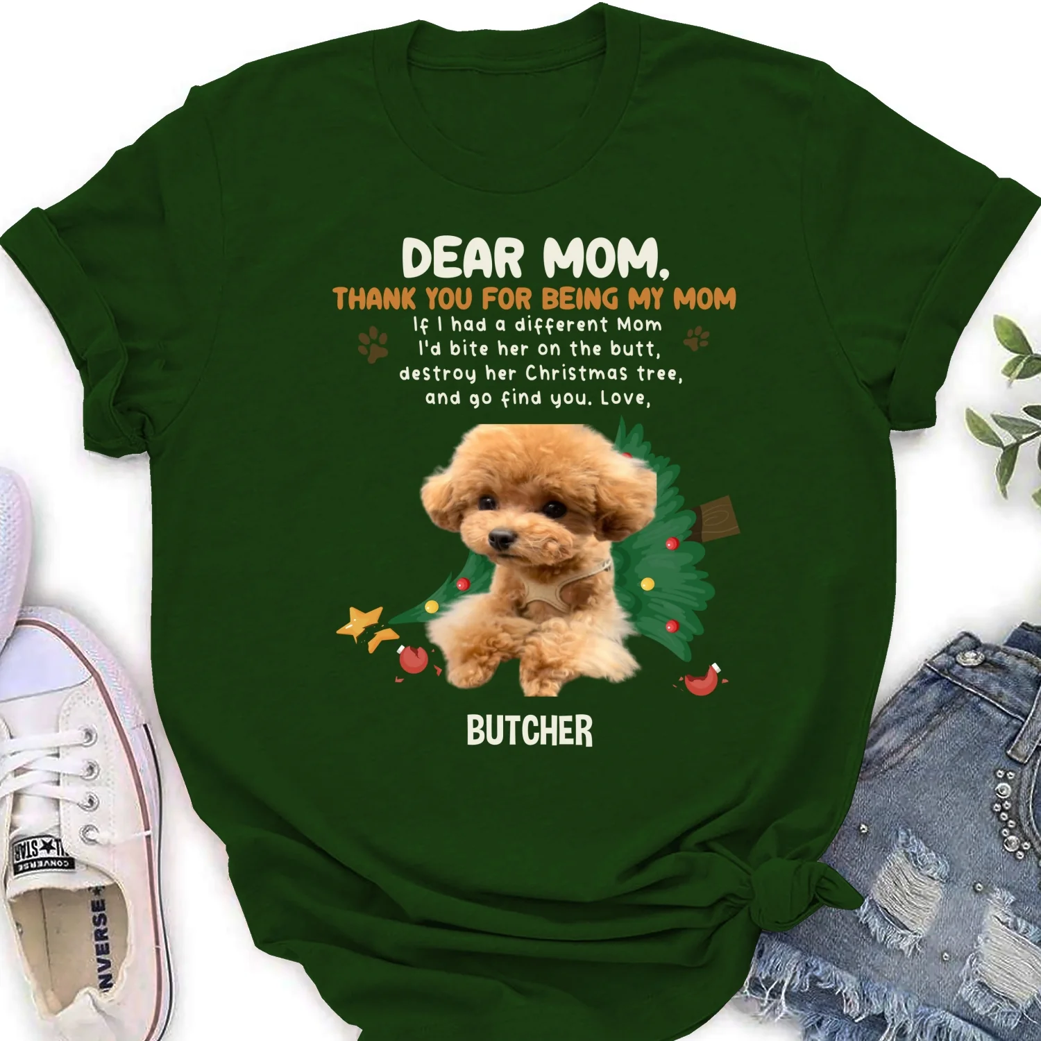 Thank You For Being My Dad Mom Photo - Personalized Custom Women's T-shirt - Image 4