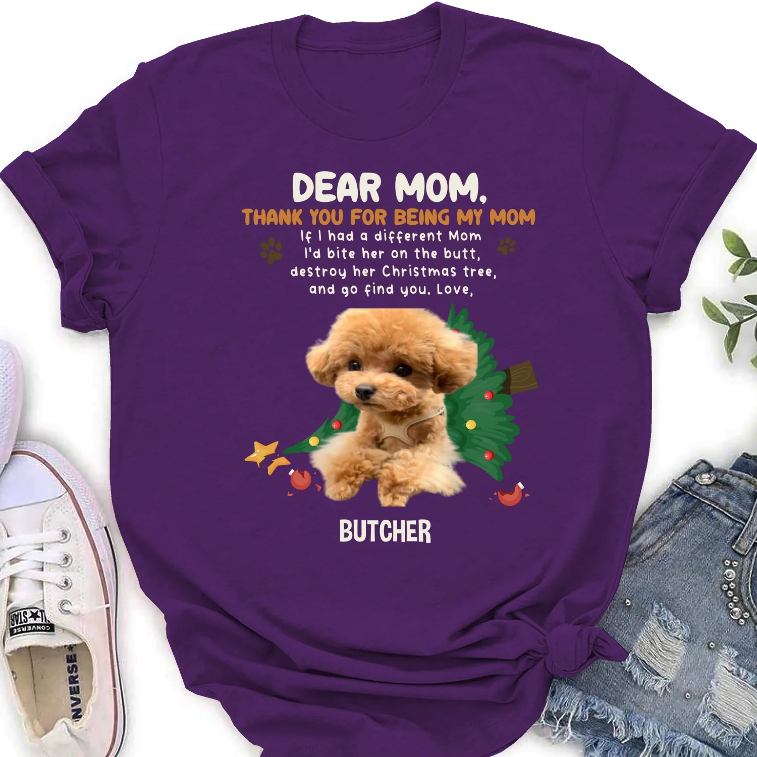 Thank You For Being My Dad Mom Photo - Personalized Custom Women's T-shirt - Image 6