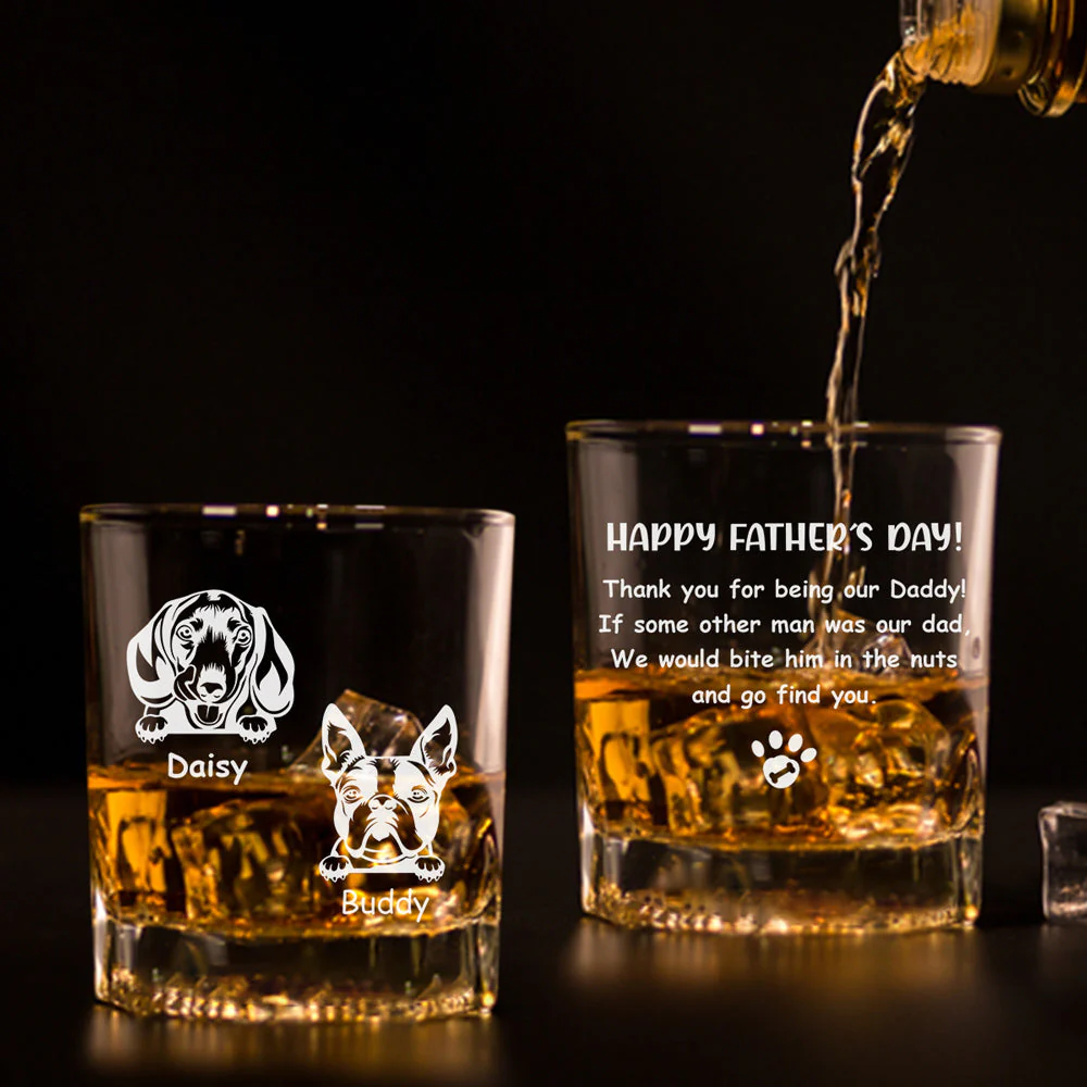 Thank You For Being My Daddy - Personalized Custom Engraved Whiskey Glass - Image 3