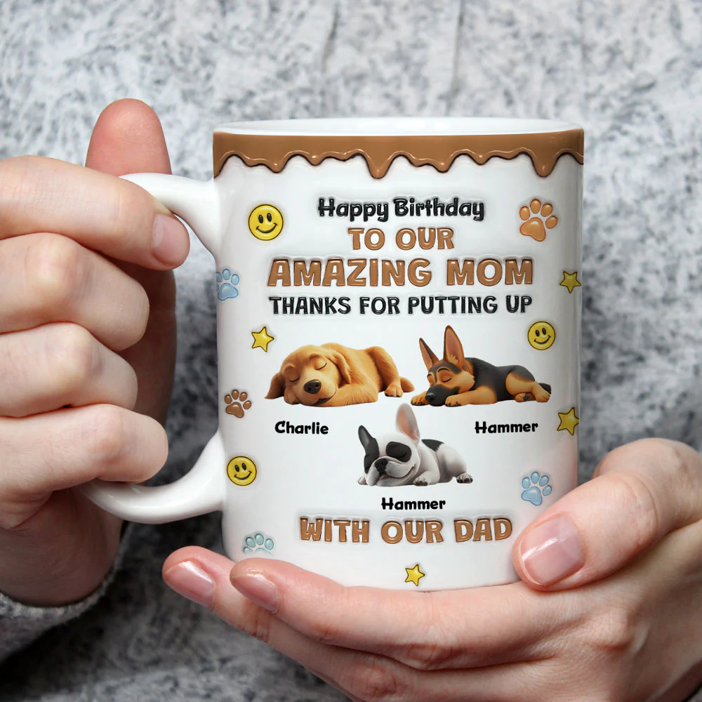 Thank You For Dad Ver Birthday - Personalized Custom 3D Inflated Effect Mug - Image 2