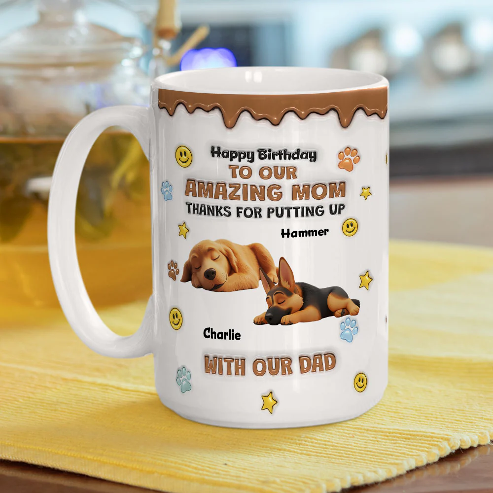 Thank You For Dad Ver Birthday - Personalized Custom 3D Inflated Effect Mug - Image 3