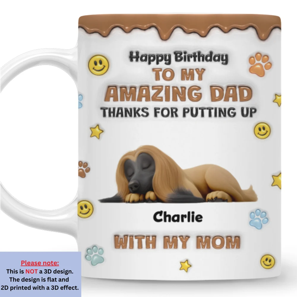 Thank You For Dad Ver Birthday - Personalized Custom 3D Inflated Effect Mug - Image 6