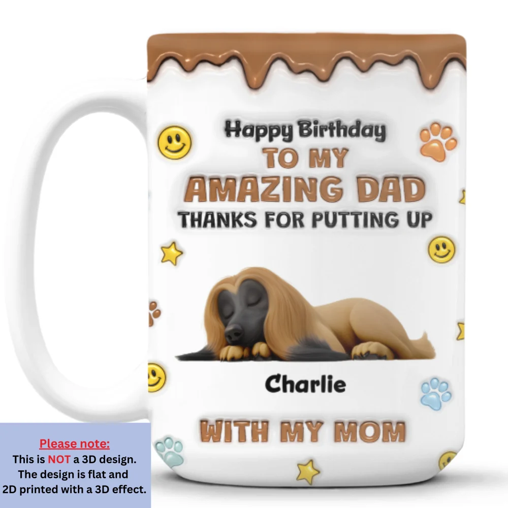 Thank You For Dad Ver Birthday - Personalized Custom 3D Inflated Effect Mug - Image 7