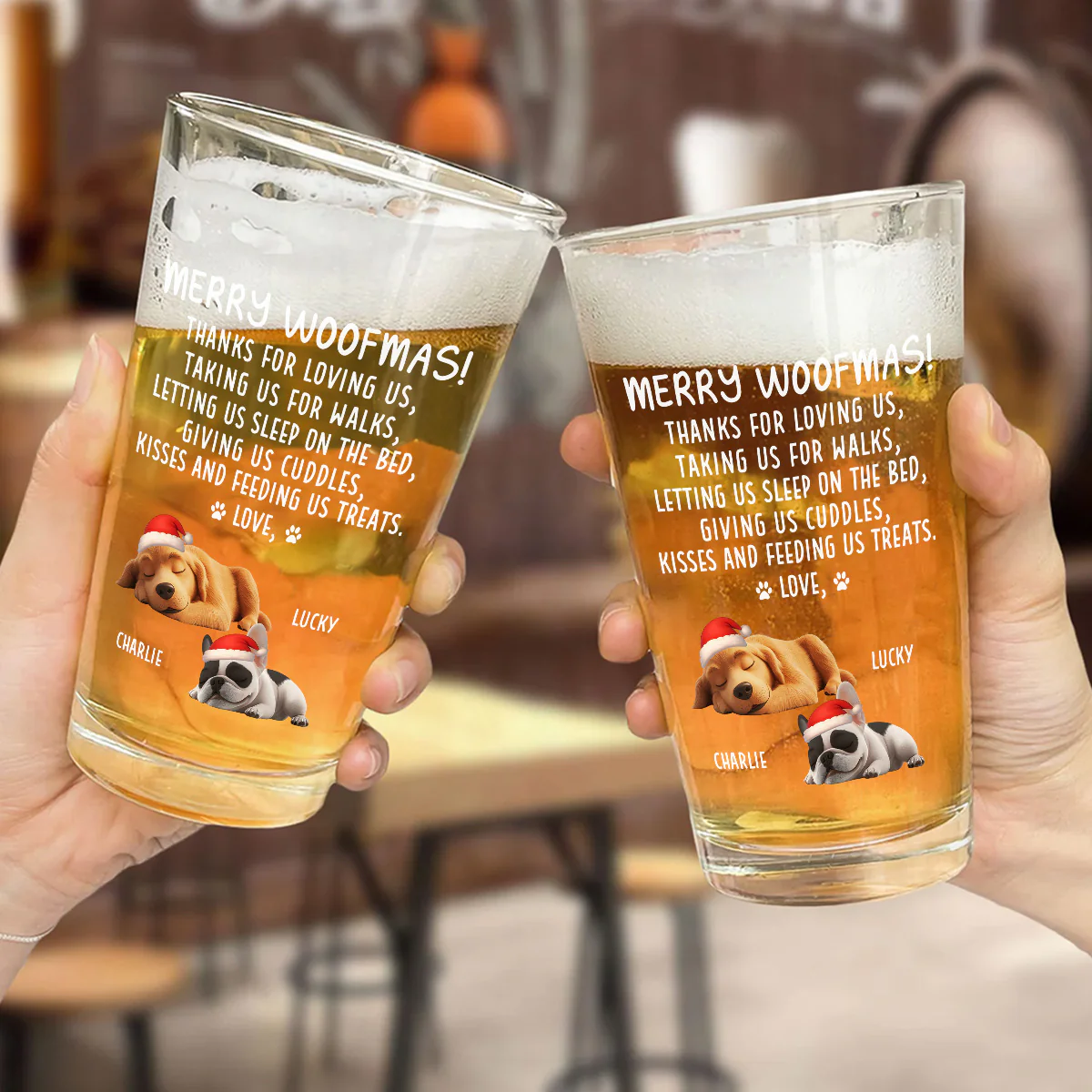Thank You For Everything You Do - Personalized Custom Beer Glass - Image 3